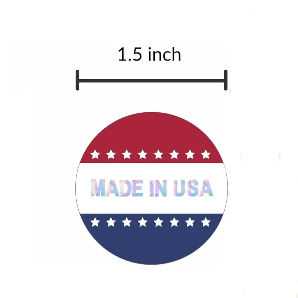 50 MADE IN U.S.A. Sticker Labels